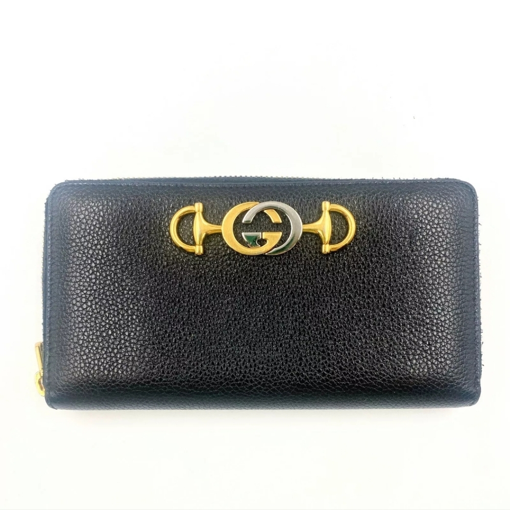 Gucci Zumi Grainy Calfskin Zip Around Wallet